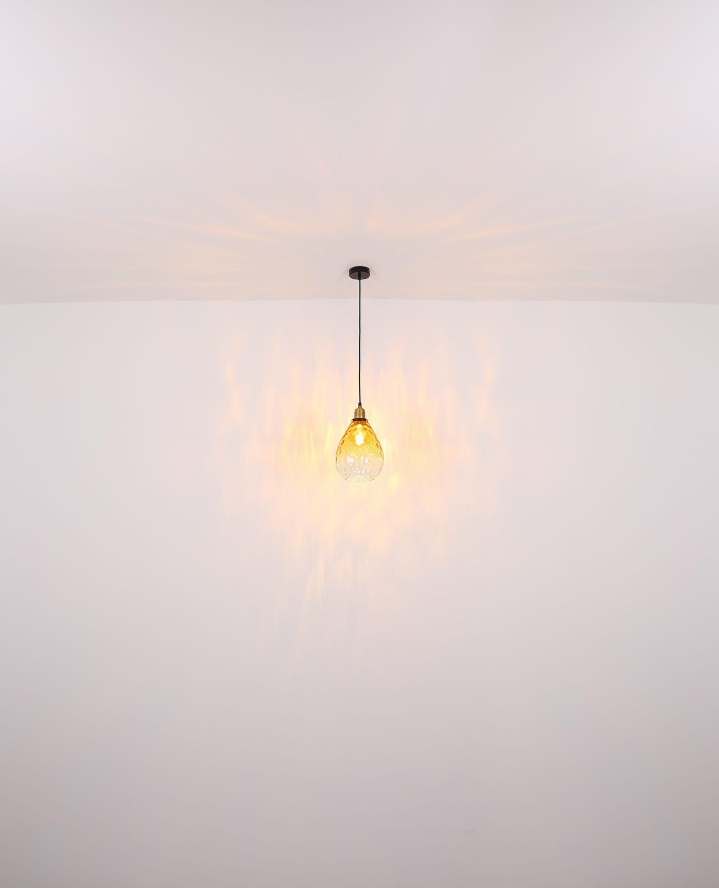 Amber Glass Wall Light – Tulip Shaped Shade
