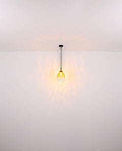 Amber Glass Wall Light – Tulip Shaped Shade