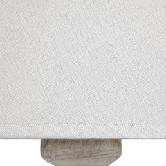 close up image of linen material of table lamp shade