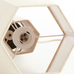 image of lamp taken from top to show inside shade where bulb will sit