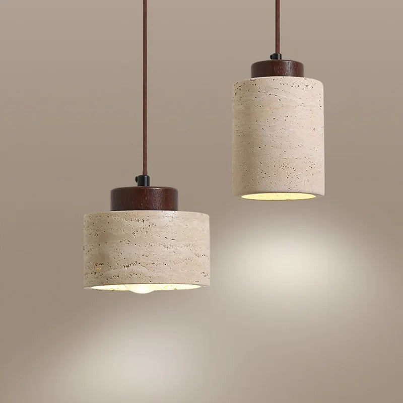 Natural Stone Wabi-Sabi Modern Pendant Light