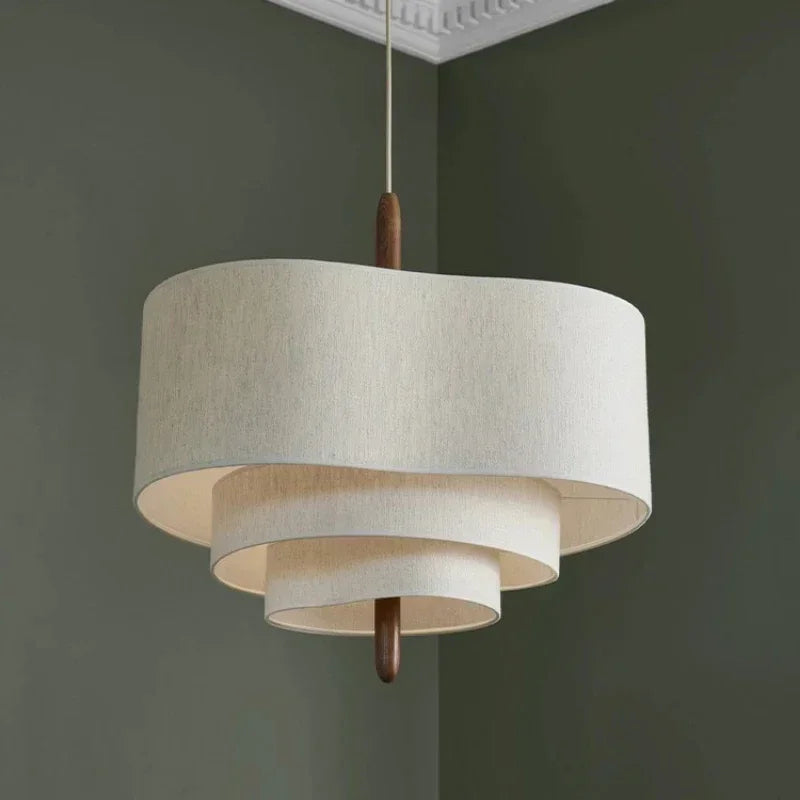Japanese Wabi-Sabi Fabric Pendant Light – Zen & Medieval Style