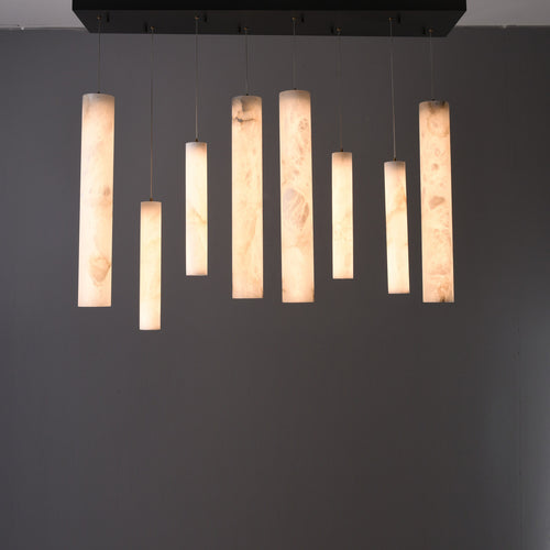 Gusg Alabaster Chandelier 8 lights 59"