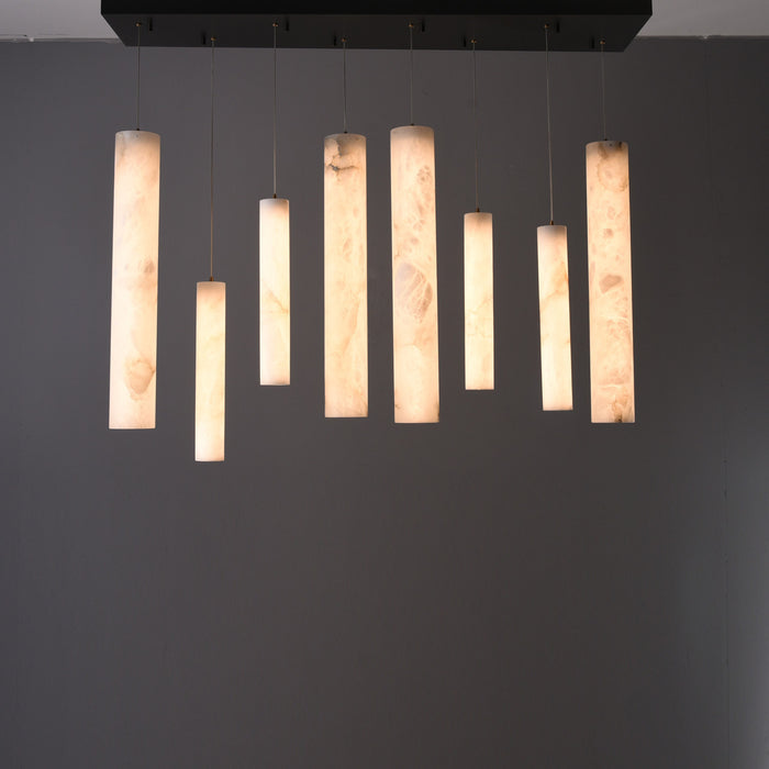 Gusg Alabaster Chandelier 8 lights 59"
