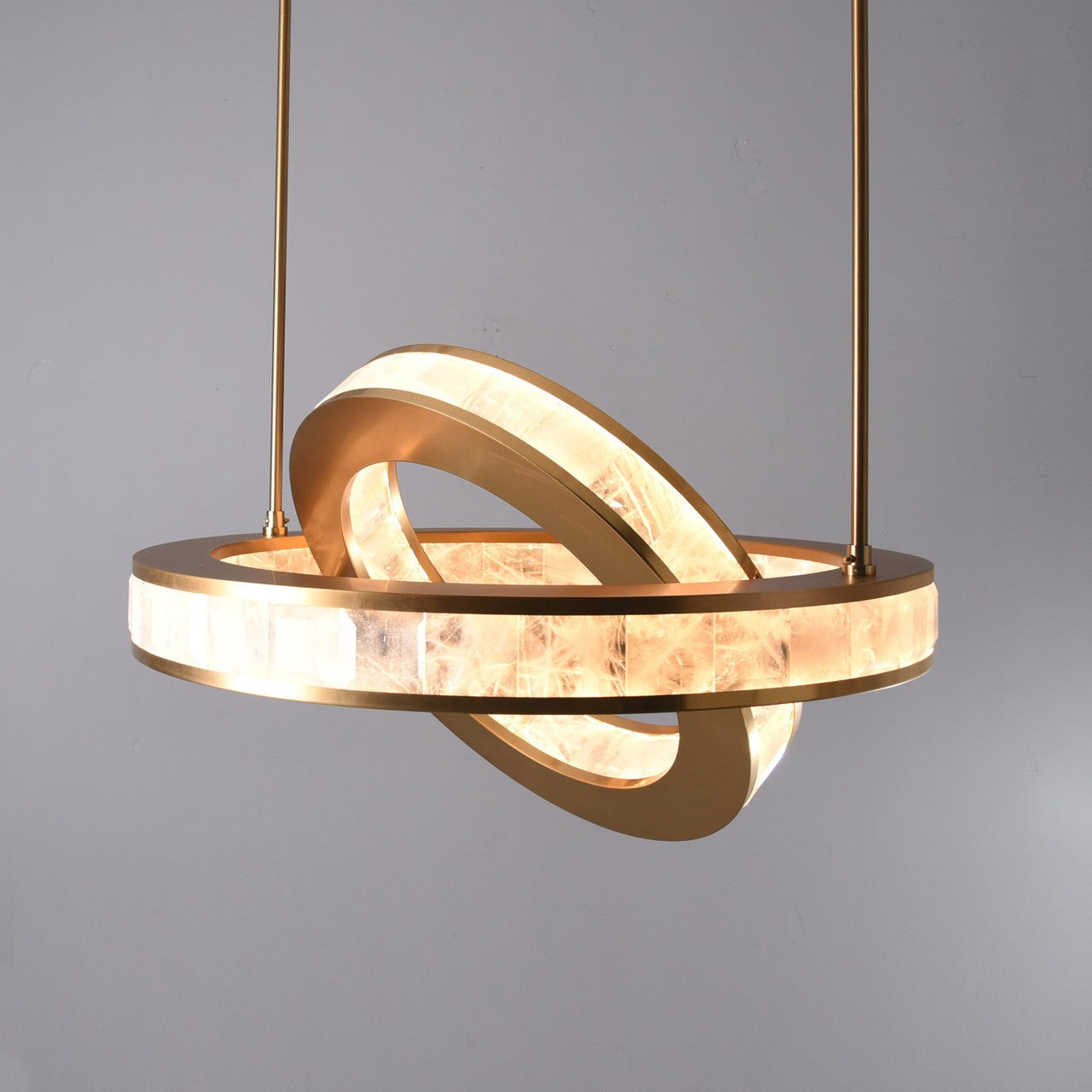 Clayten Rock Crystal Pendant Brass