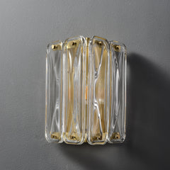 Fluted Glass Wall Sconce Single