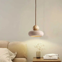 Natural Yellow Agate Stone Pendant Light
