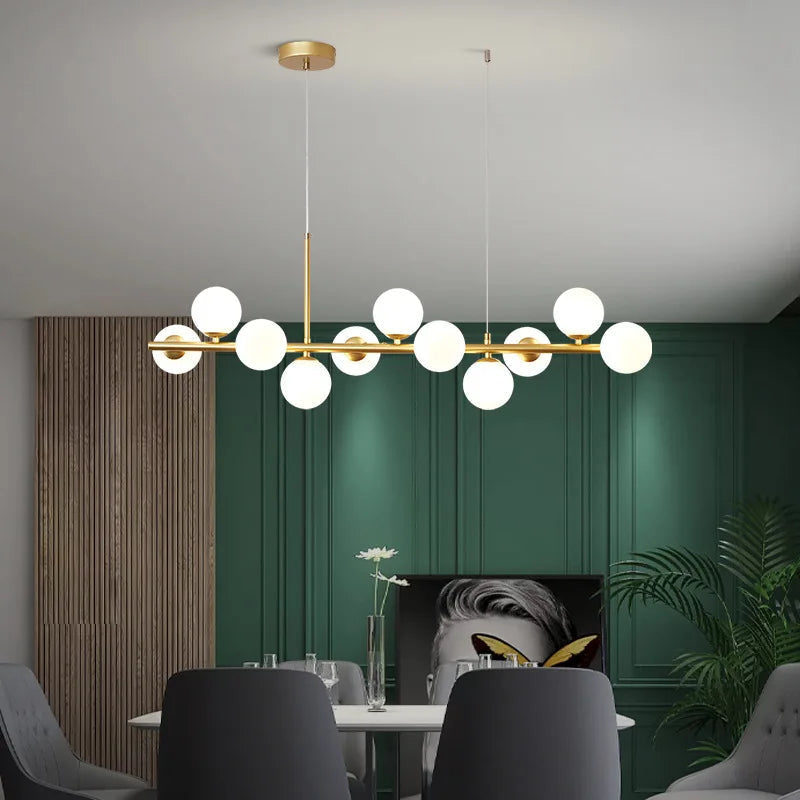 Nordic Globe Pendant Light – Modern Metal & Glass Style