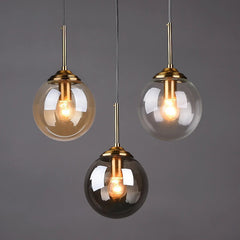Modern Glass & Metal Pendant Light – Nordic Luxury Design