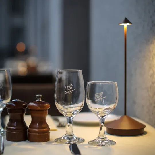 Wireless LED Table Lamp – White and Gold, Modern Design for the Living Room or Patio