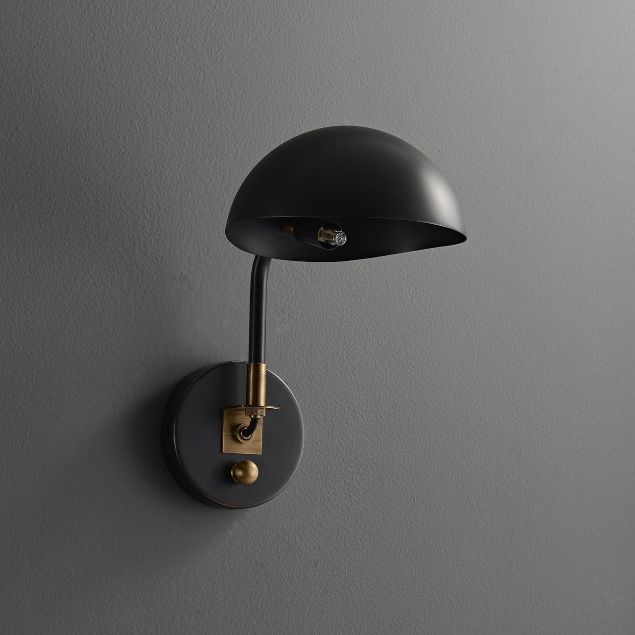 Zack Dome Wall Sconce with Switch
