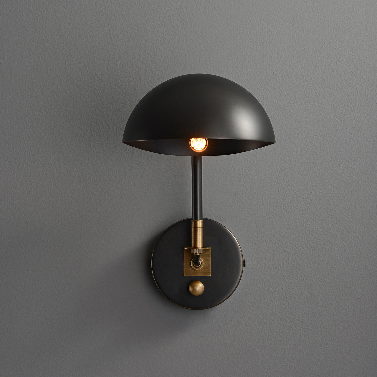 Zack Dome Wall Sconce with Switch