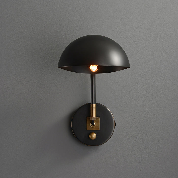 Zack Dome Wall Sconce with Switch