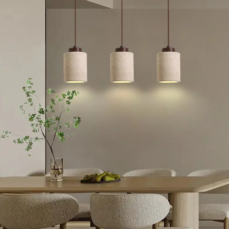 Natural Stone Wabi-Sabi Modern Pendant Light