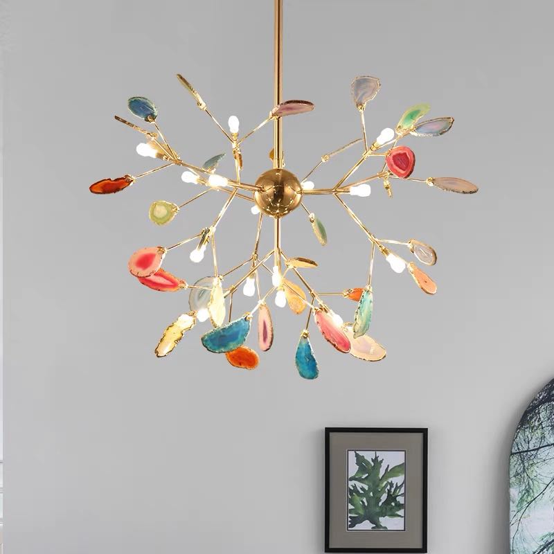 Aria Agate Creative Colourful Chandelier Bedroom/Living Room - Neutralighting