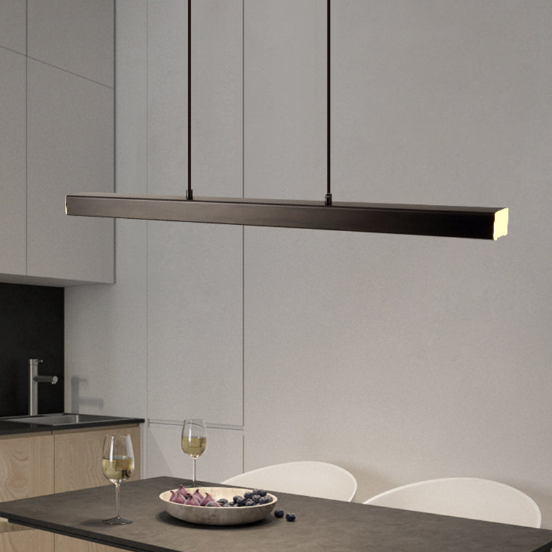 Thala Modern Linear Metal LED Pendant Light Black/Brown - Neutralighting