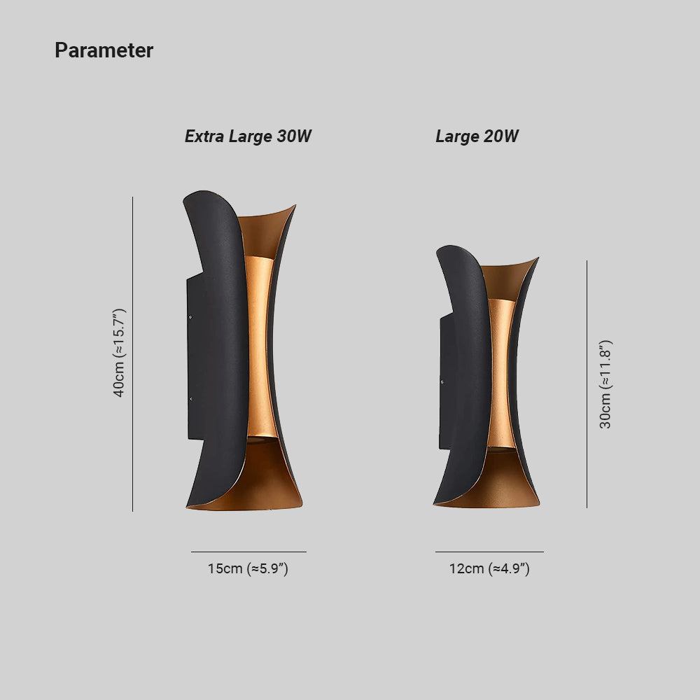 Noxel Curved Outdoor Wall Mounted Led Lamp - Neutralighting