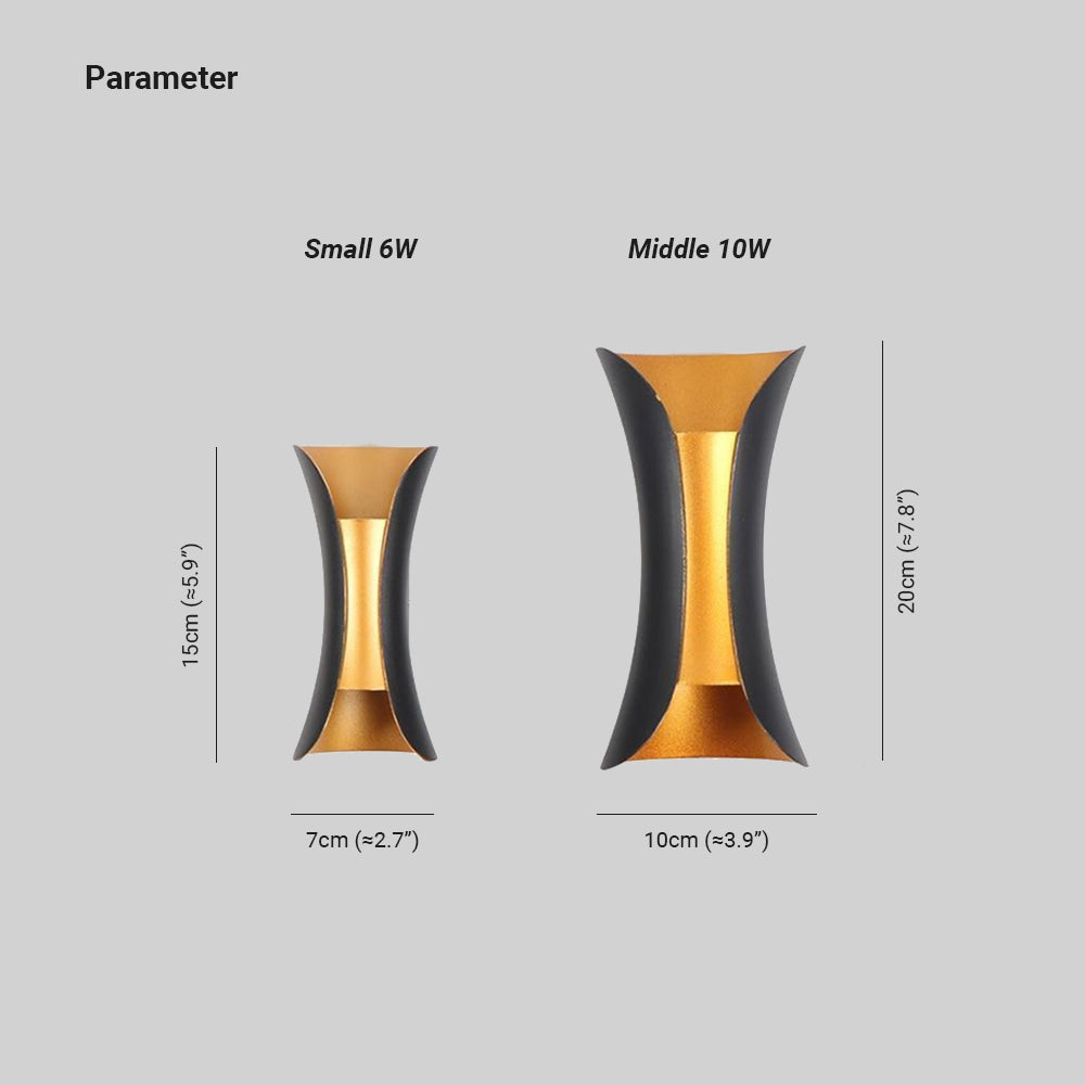 Noxel Curved Outdoor Wall Mounted Led Lamp - Neutralighting
