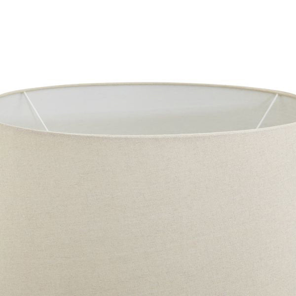close up on light linen coloured lamp