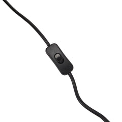 image cut out on white background of in-line black lamp switch