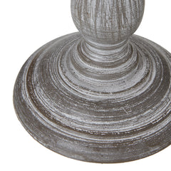 close up on weathered grey effect of lamp base