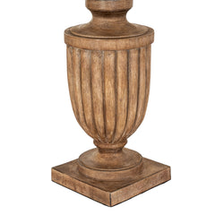 Tassora Table lamp in brown with edged linen shade