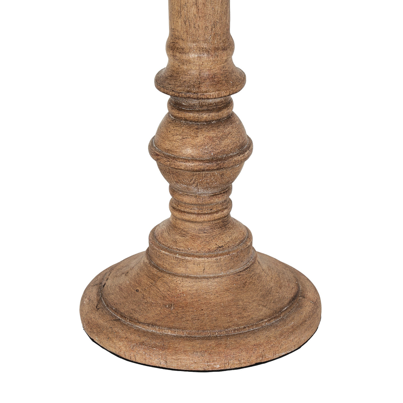 close up on intricate detail of brown resin lamp base