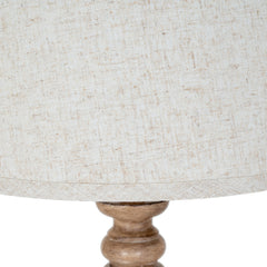 close up image of natural coloured linen shade with grain