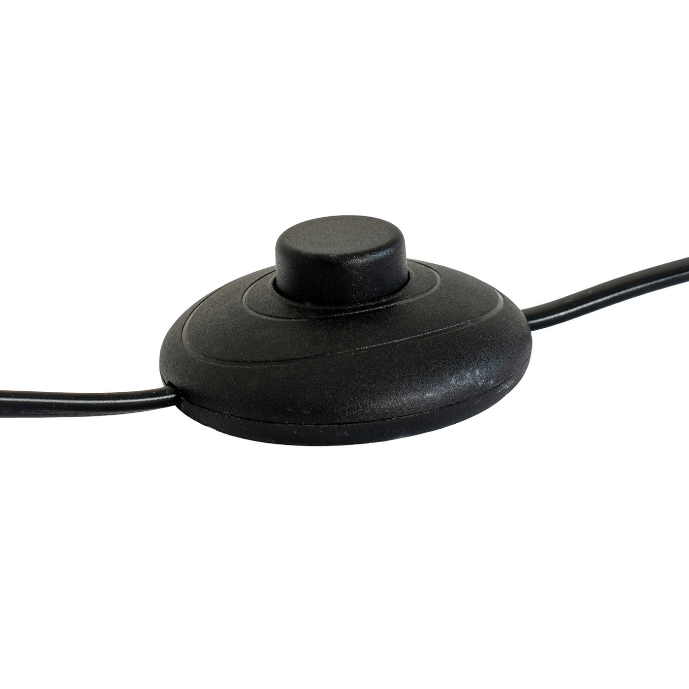 close up image on button of floor lamp