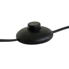 close up image on button of floor lamp
