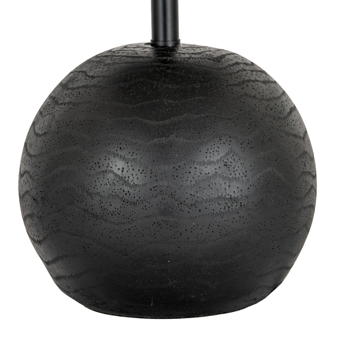 Cannon Table Lamp with Hessian Shade close up