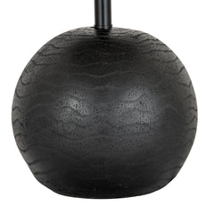 Cannon Table Lamp with Hessian Shade close up