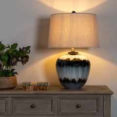 Midnight Shadows Squat Table Lamp in Black lifestyle image