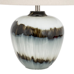 Midnight Shadows Squat Table Lamp in Black close up image