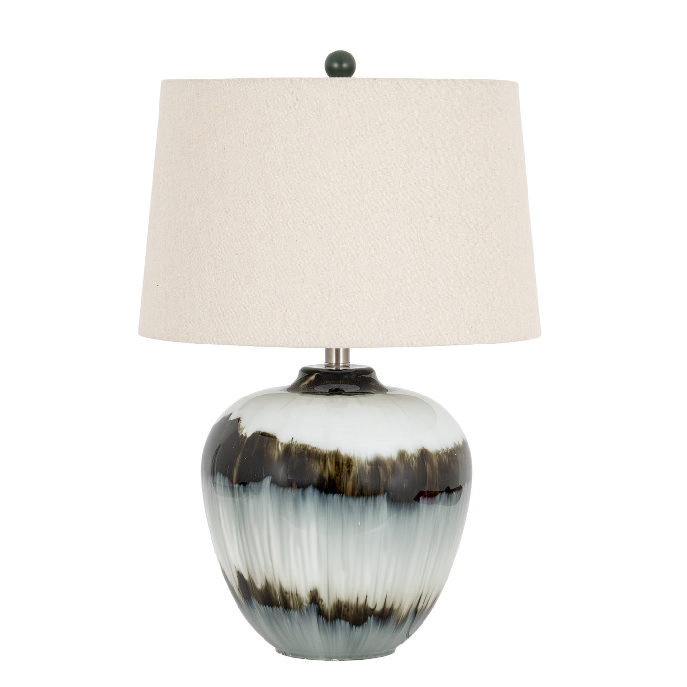 Midnight Shadows Squat Table Lamp in Black