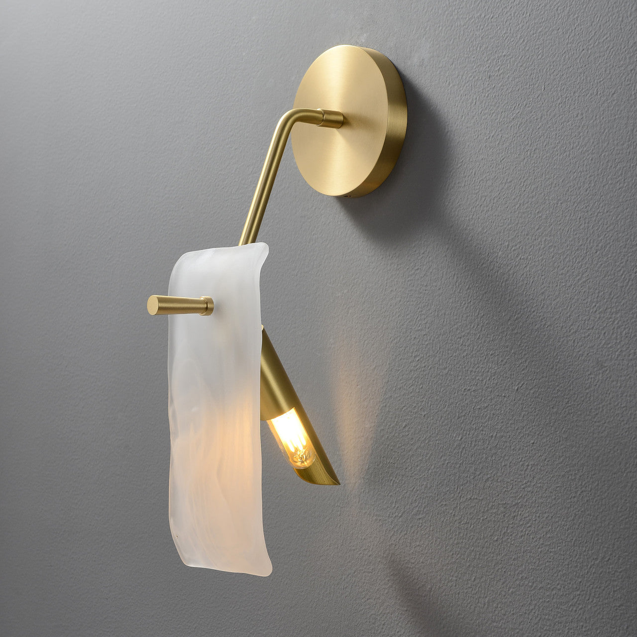 Sculptural Glass Wall Light