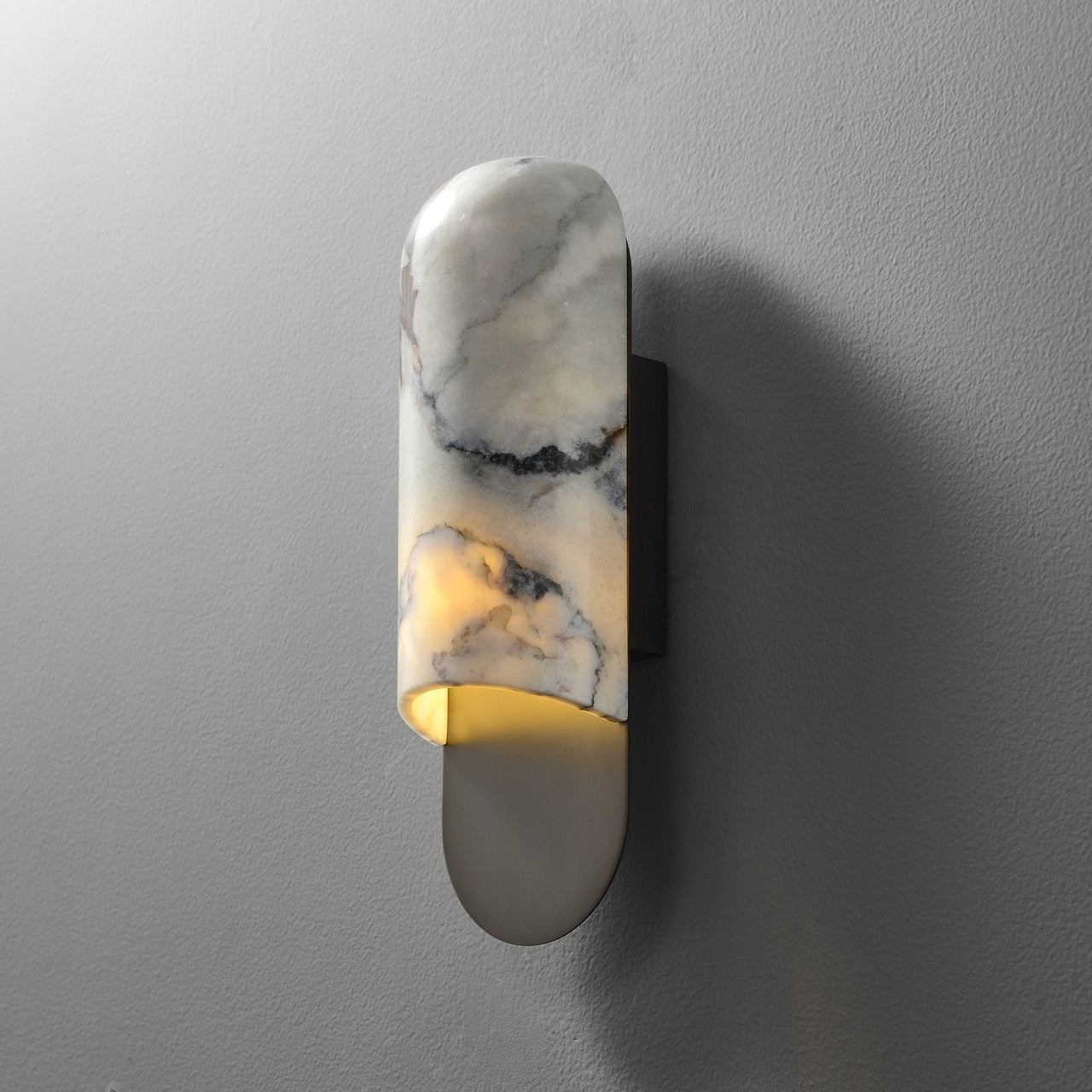 Marble Capsule Wall Sconce Black