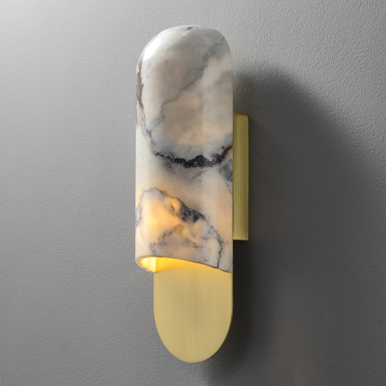 Marble Capsule Wall Sconce Gold