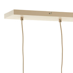 close up image of ceiling fixture of natural coloured ceiling pendant