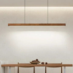 Solid Wood Linear Pendant Light – Clean Nordic Style
