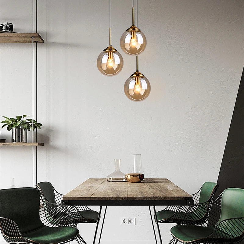 Modern Glass & Metal Pendant Light – Nordic Luxury Design