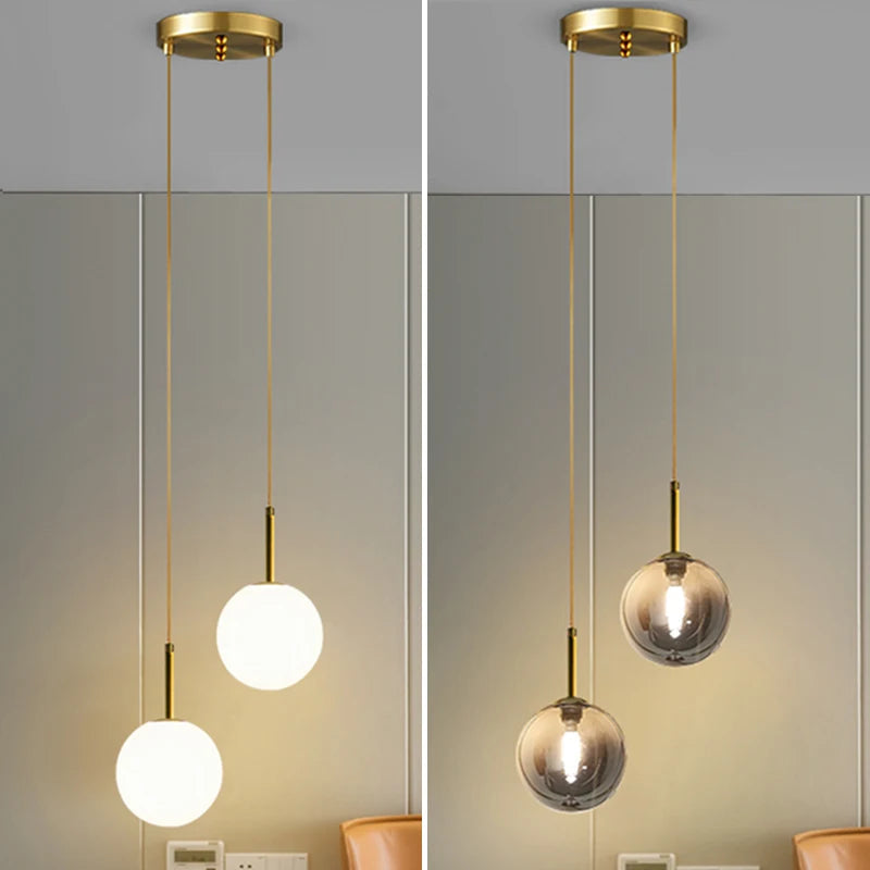 Single Globe Glass Pendant Light – Modern Nordic Style