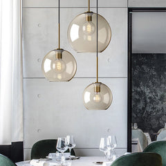 Nordic Glass Pendant Light – Modern Industrial Style