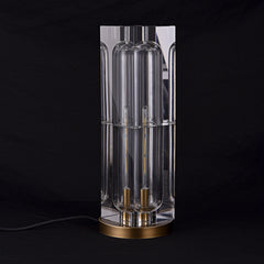 Ice-II Crystal Table Lamp Brass