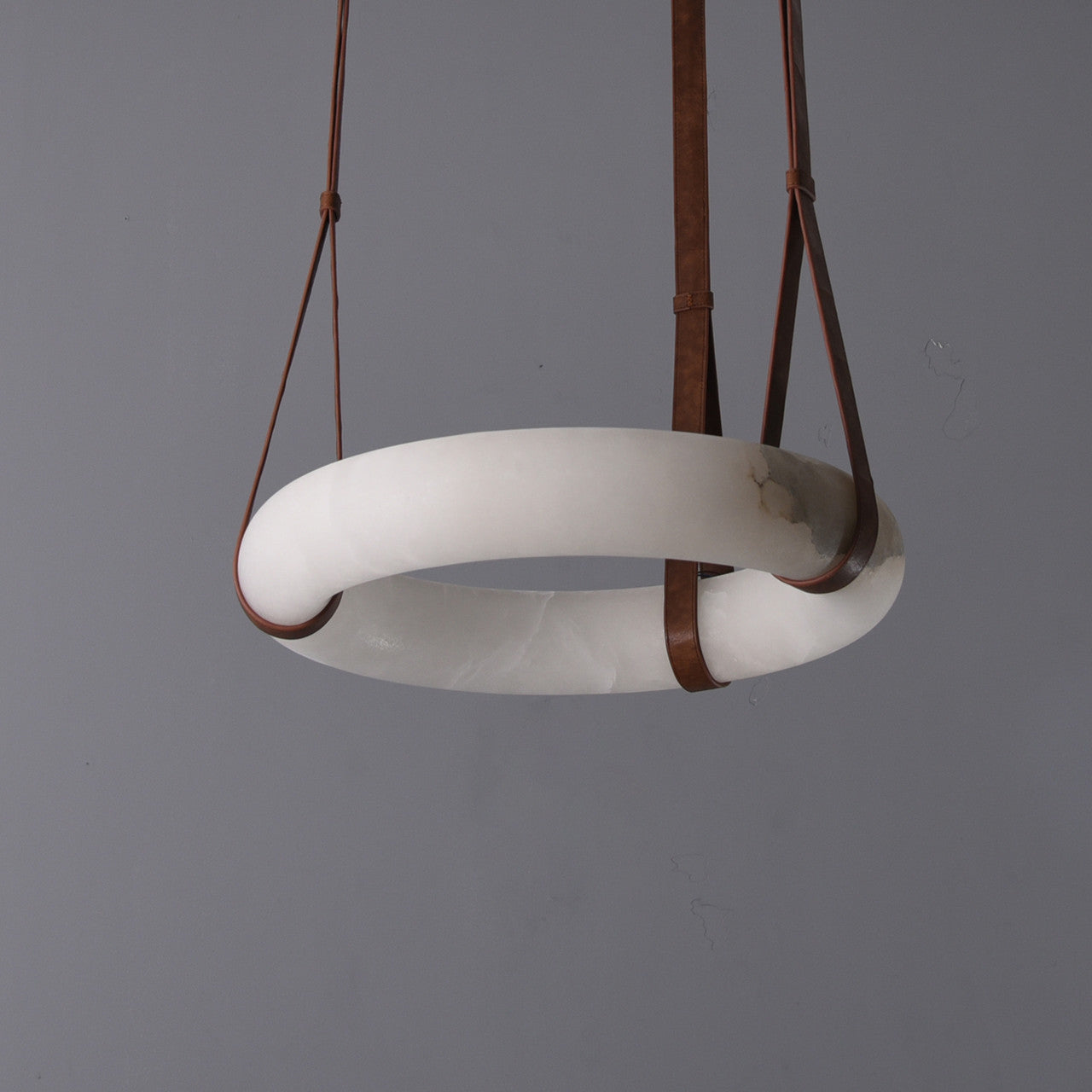 Isidore Leather Alabaster Pendant