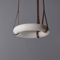 Isidore Leather Alabaster Pendant
