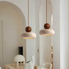 Natural Yellow Agate Stone Pendant Light