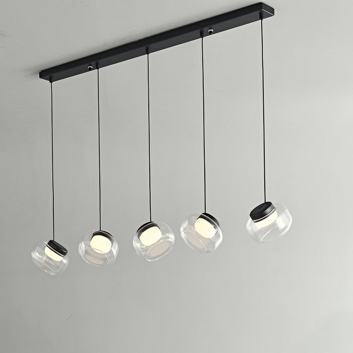 Ava Alabaster Linear Pendant 5 Lights