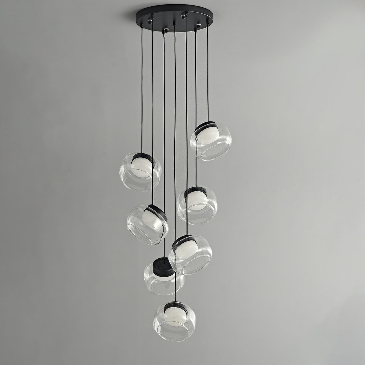 Ava Alabaster Glass Cluster 7 Lights