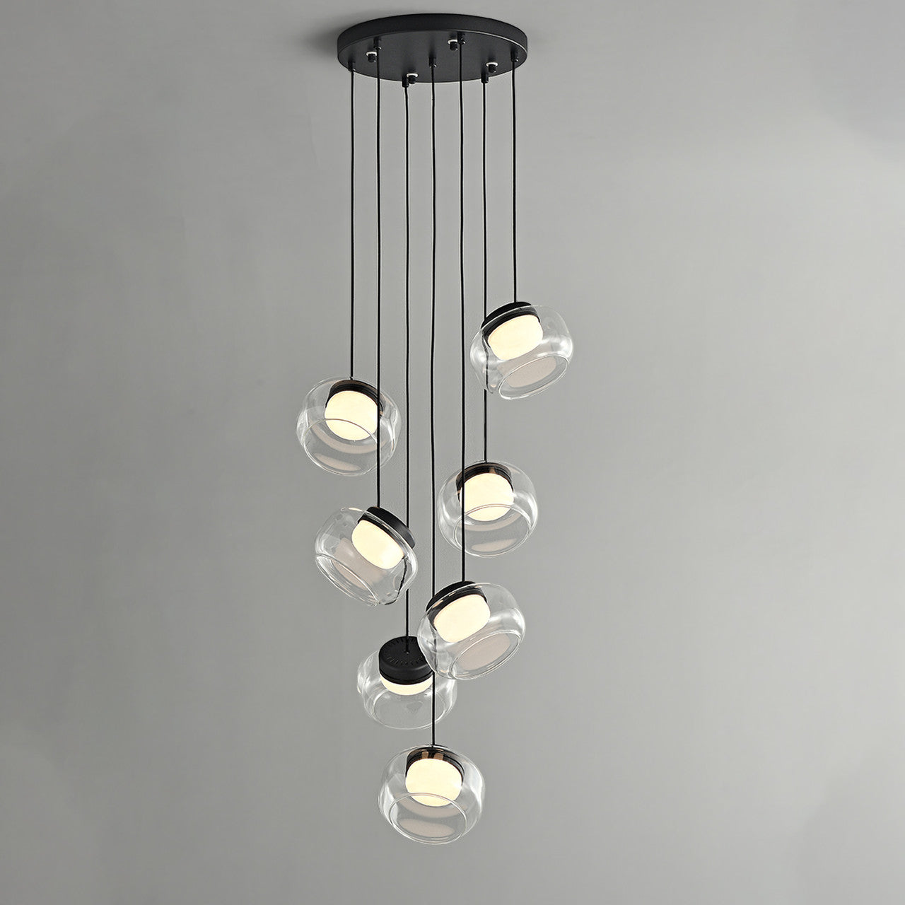 Ava Alabaster Glass Cluster 7 Lights